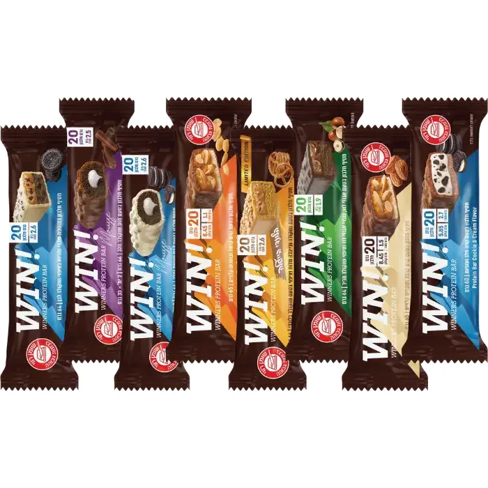 חטיפי חלבון ווין מיקס של טעמים 10 יח׳ / Win Protein Mix