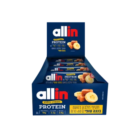 חטיפי חלבון אול אין 24 יח׳ (טעמים לבחירה) / Protein Bar Allin