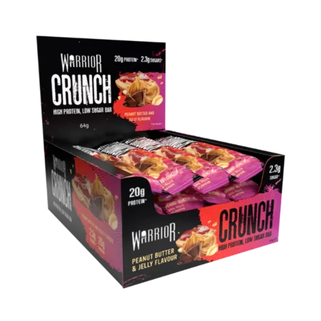 חטיפי חלבון ווריאור קראנץ' מבצע זוגות / 24 יח' Warrior Crunch Protein Bar