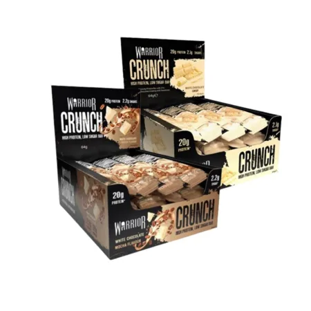 חטיפי חלבון ווריאור קראנץ' מבצע זוגות / 24 יח' Warrior Crunch Protein Bar