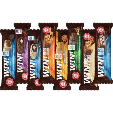 חטיפי חלבון ווין מיקס של טעמים 10 יח׳ / Win Protein Mix