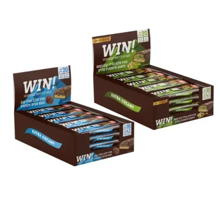 חטיף חלבון ווין מבצע זוגות 24 יח׳ / Win protein bar